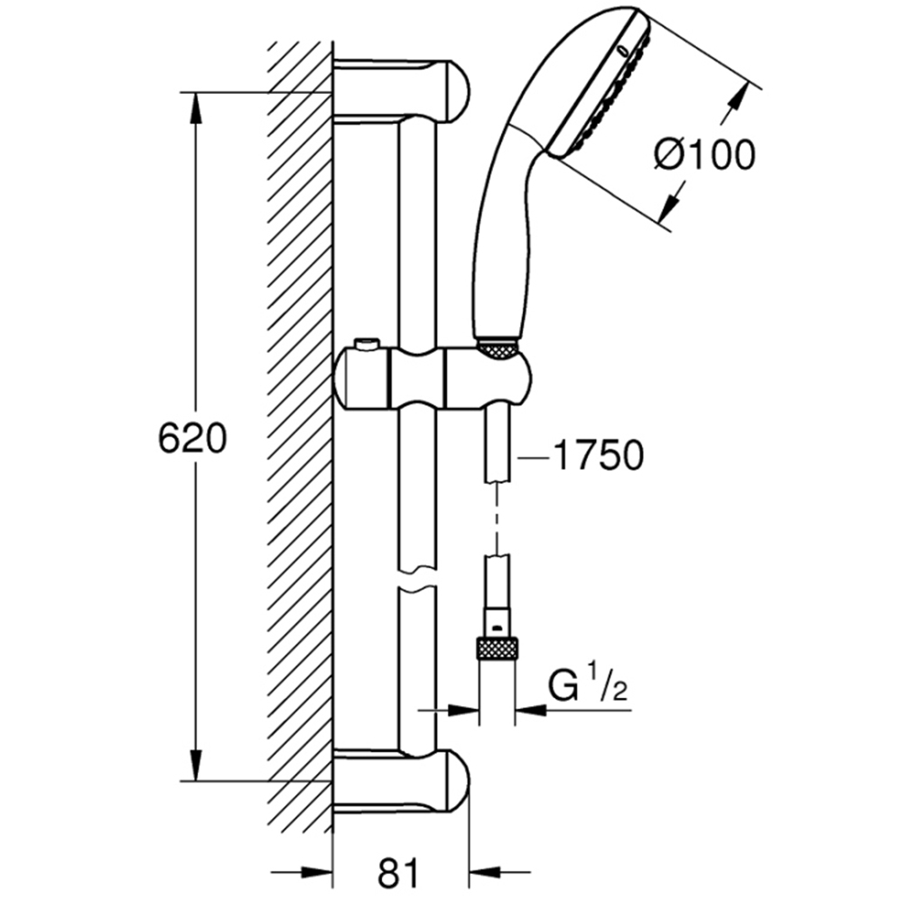 Grohe Tempesta 100 Sürgülü Duş Seti 2 Akışlı - 26803000 Hemen Al