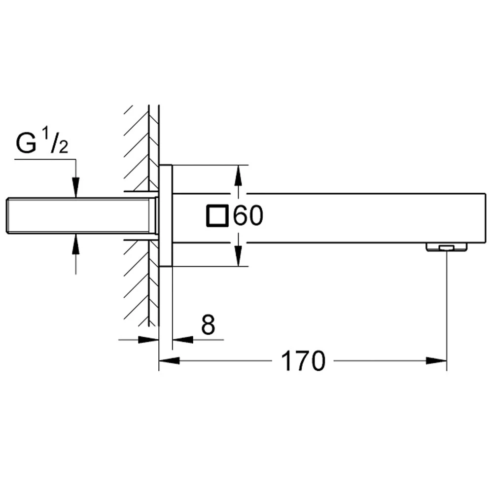 Grohe Universal Cube Nikel Çıkış Ucu - 13303AL0 Hemen Al