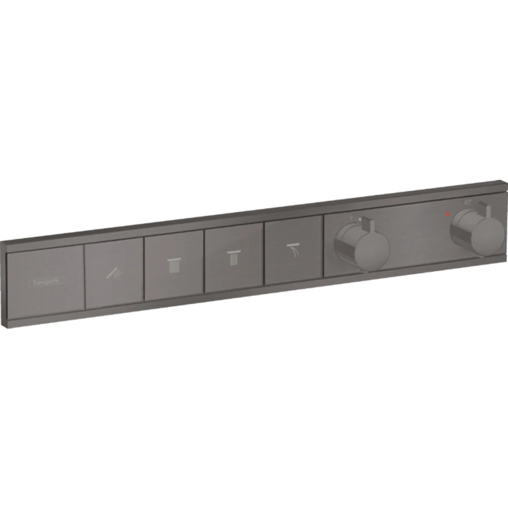 Hansgrohe RainSelect 4 Çıkış İçin Mat Siyah-Krom Termostatik Ankastre Banyo Bataryası - 15382340 Hemen Al