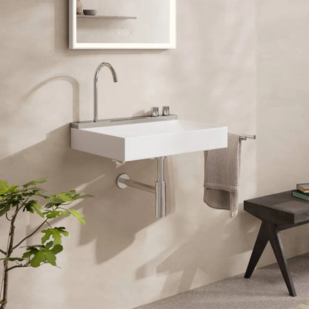 Hansgrohe Avalegra AquaUnit 58x48 Cm Bataryalı Beyaz-Krom Lavabo - 22472000 Hemen Al