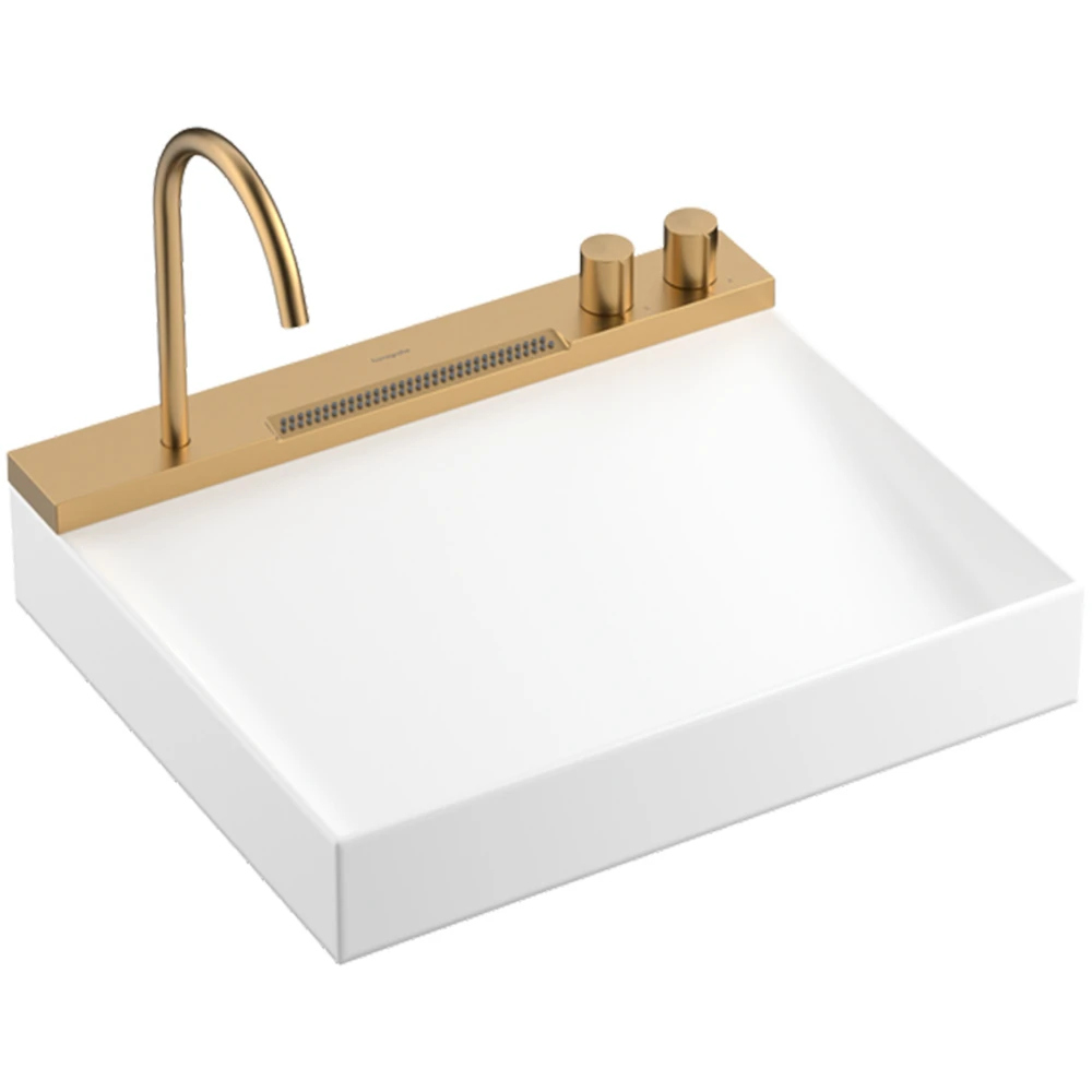 Hansgrohe Avalegra AquaUnit 58x48 Cm Bataryalı Beyaz-Mat Bronz Lavabo - 22472140 Hemen Al