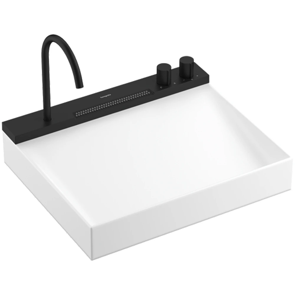 Hansgrohe Avalegra AquaUnit 58x48 Cm Bataryalı Beyaz-Satin Siyah Lavabo - 22472670 Hemen Al