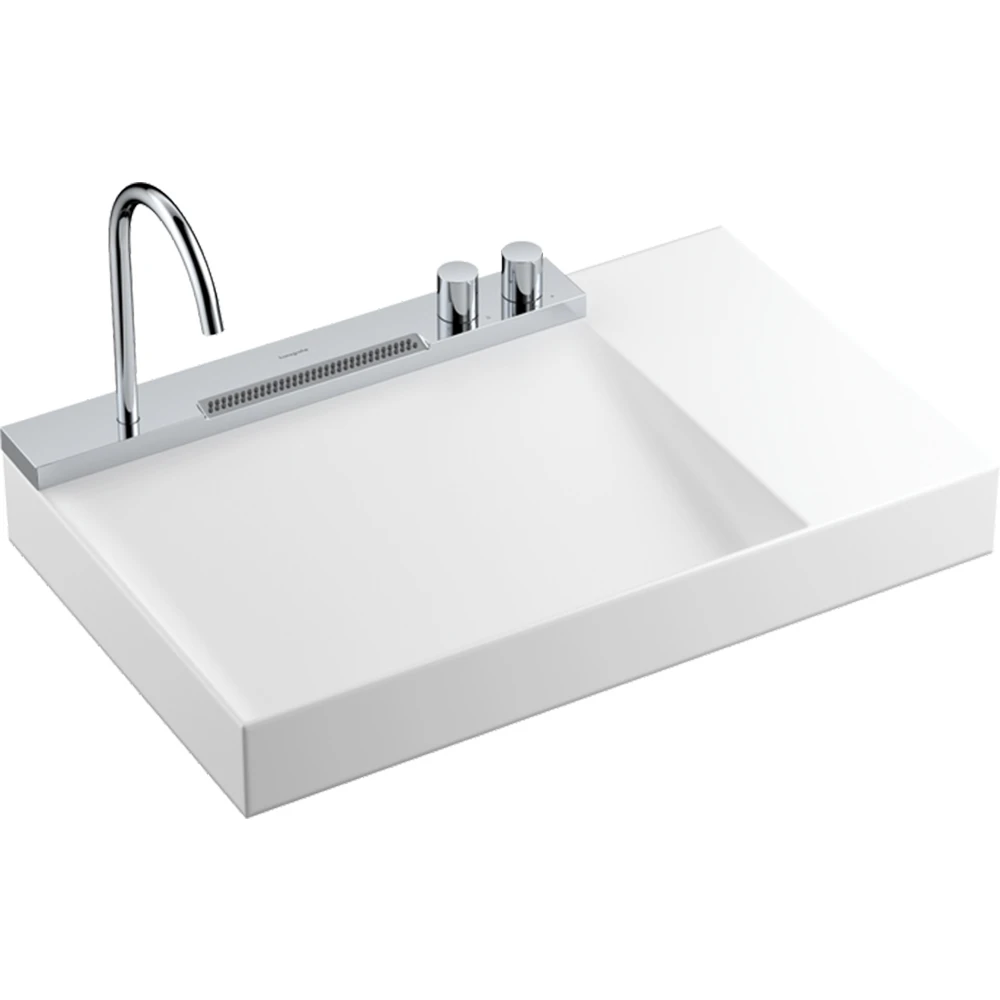 Hansgrohe Avalegra AquaUnit 78x48 Cm Bataryalı Beyaz-Krom Lavabo - 22473000 Hemen Al
