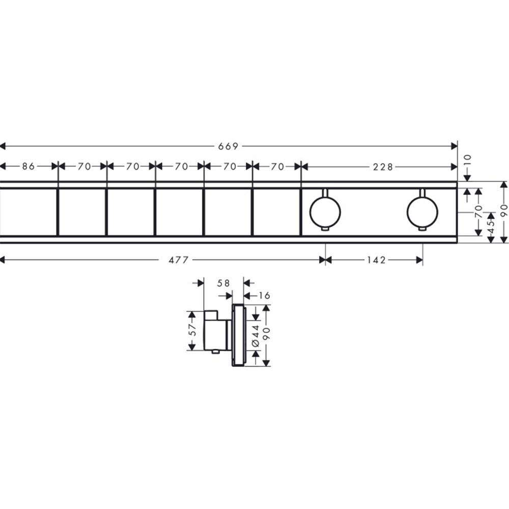 Hansgrohe RainSelect Termostatik Parlak Altın Ankastre Duş Bataryası - 15384990 Hemen Al