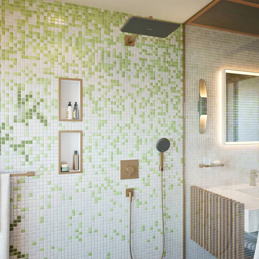 Hansgrohe Raindance Alive Q 210/340 1jet Mat Bronz Tepe Duşu - 24530140 Hemen Al