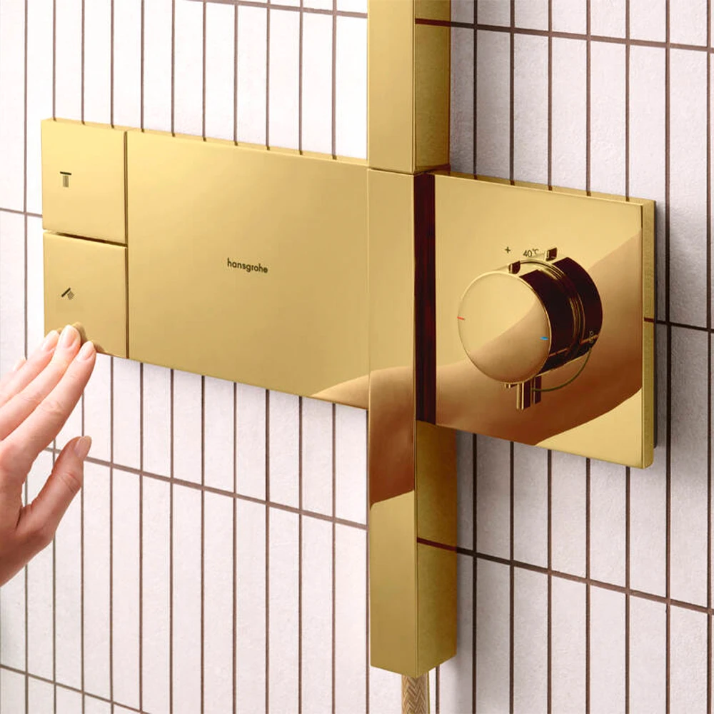 Hansgrohe Raindance Alive Q 210/340 1jet EcoSmart Parlak Altın Duş Kolonu - 24581990 Hemen Al