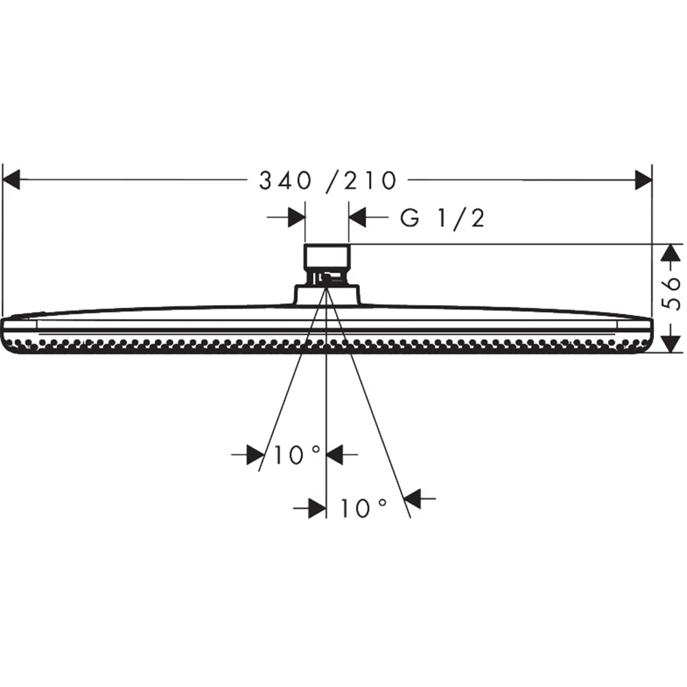 Hansgrohe Raindance Alive Q 210/340 1jet Mat Siyah-Krom Tepe Duşu - 24530340 Hemen Al