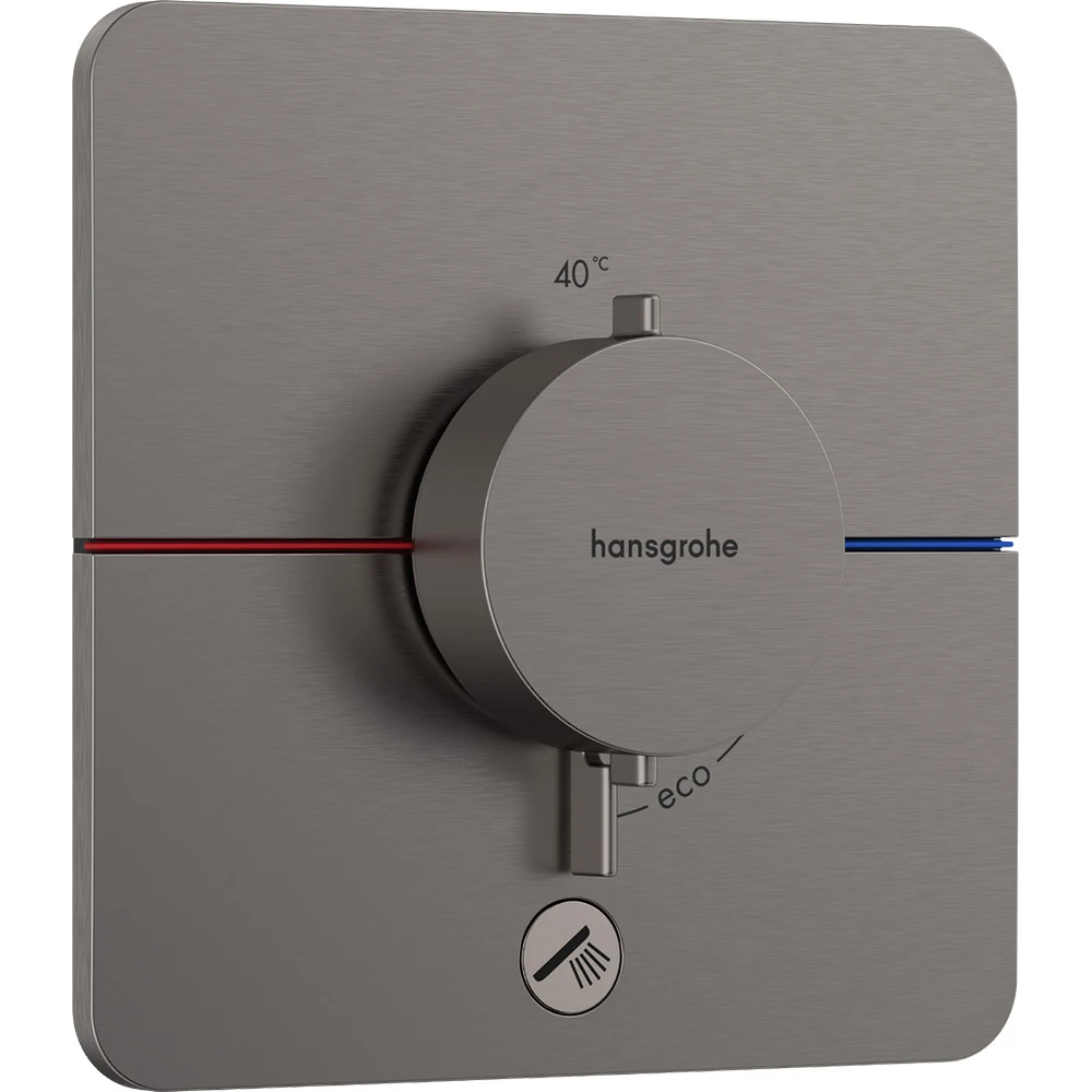 Hansgrohe ShowerSelect Comfort Q Mat Siyah Krom Ankastre Montaj Termostatik Banyo Bataryası 15589340 Hemen Al