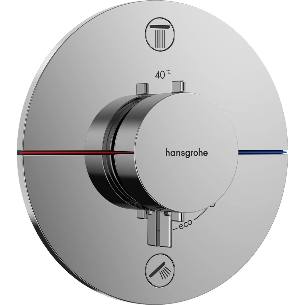 Hansgrohe ShowerSelect Comfort S 2 Çıkış İçin Ankastre Termostatik Banyo Bataryası 15554000 Hemen Al
