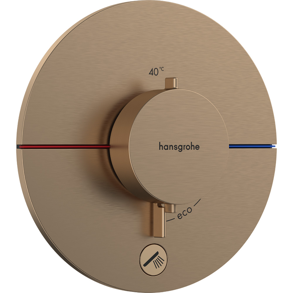 Hansgrohe ShowerSelect Comfort S Mat Bronz 1 Çıkış ve İlave Çıkış İçin Ankastre Termostatik Banyo Bataryası 15562140 Hemen Al
