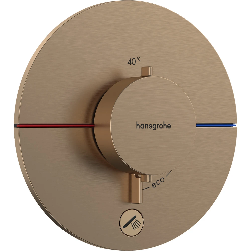 Hansgrohe ShowerSelect Comfort S Mat Bronz 1 Çıkış ve İlave Çıkış İçin Ankastre Termostatik Banyo Bataryası 15562140 Hemen Al