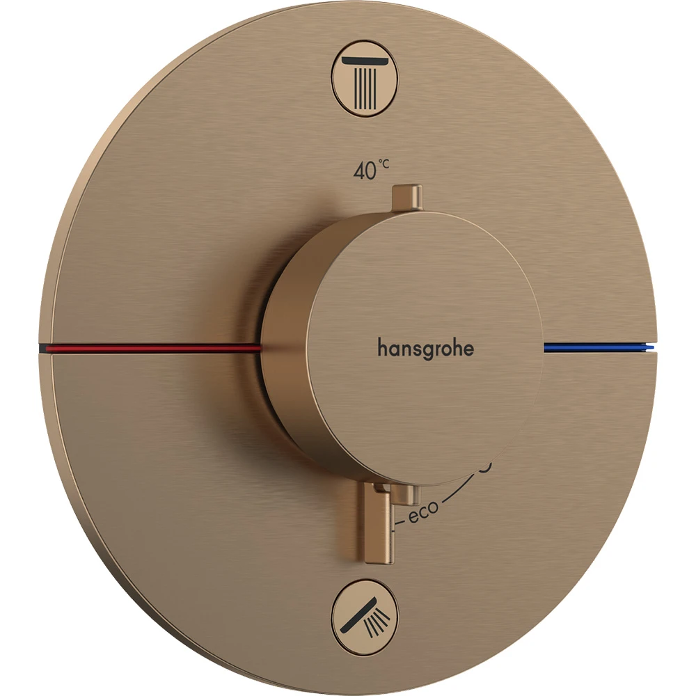 Hansgrohe ShowerSelect Comfort S Mat Bronz 2 Çıkış İçin Ankastre Termostatik Banyo Bataryası 15554140 Hemen Al