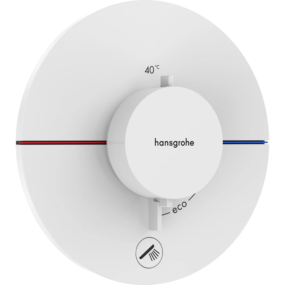 Hansgrohe ShowerSelect Comfort S Satin Beyaz 1 Çıkış ve İlave Çıkış İçin Ankastre Termostatik Banyo Bataryası 15562700 Hemen Al