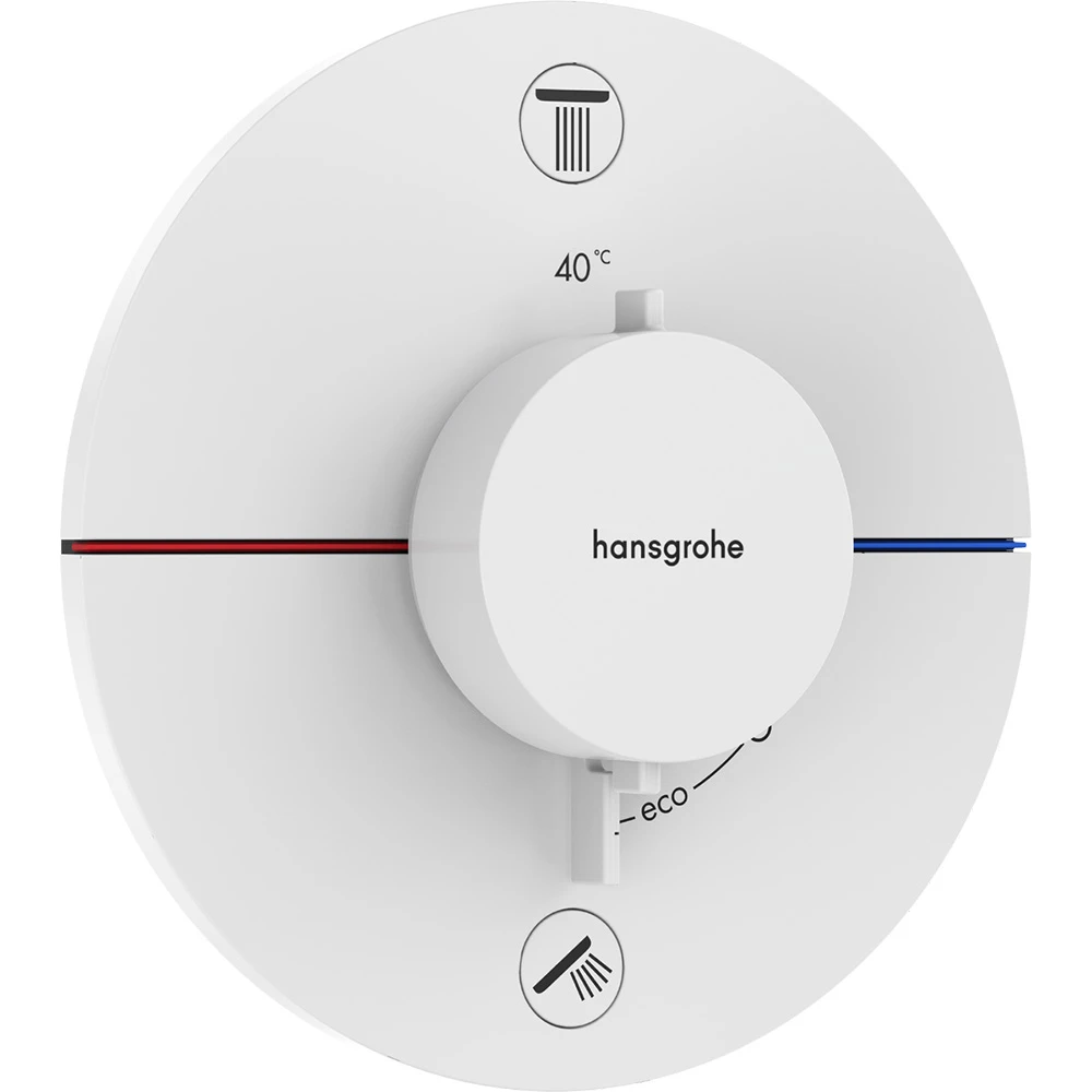 Hansgrohe ShowerSelect Comfort S Satin Beyaz 2 Çıkış İçin Ankastre Termostatik Banyo Bataryası 15556700 Hemen Al