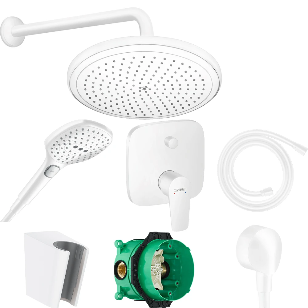 Hansgrohe Talis E Satin Beyaz Ankastre Duş Seti Hemen Al