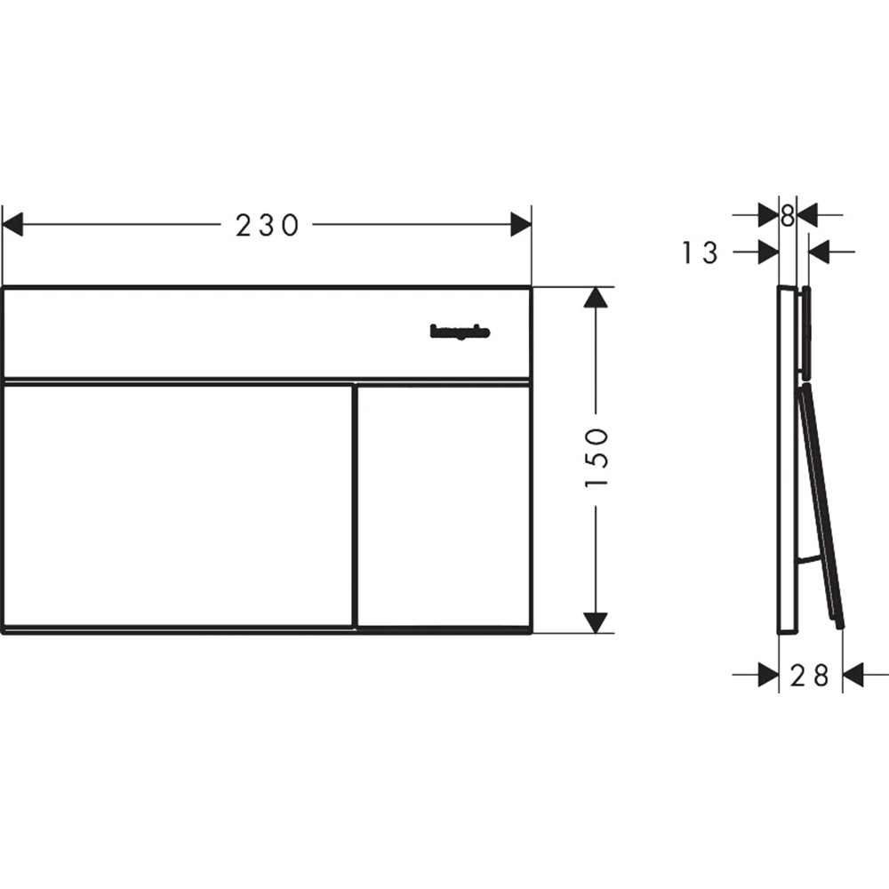 Hansgrohe iFrame Element E Mat Siyah Gömme Rezervuar Paneli - 66003670 Hemen Al