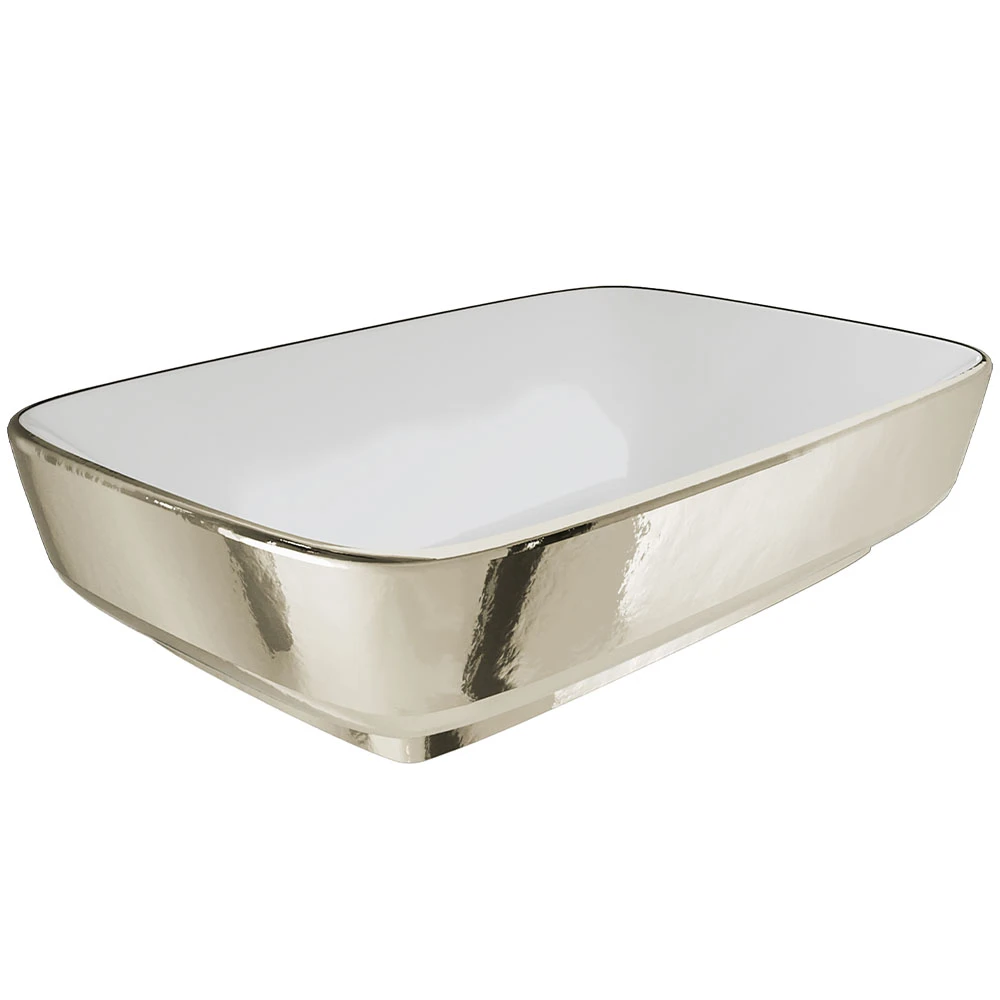Kale Dove 2.0 60x40 Cm Beyaz-Platin Dikdörtgen Çanak Lavabo Hemen Al
