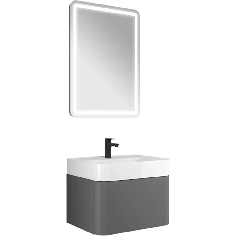 Kale Fold Pro 65 Cm Mat Gri Banyo Dolabı Takımı Hemen Al