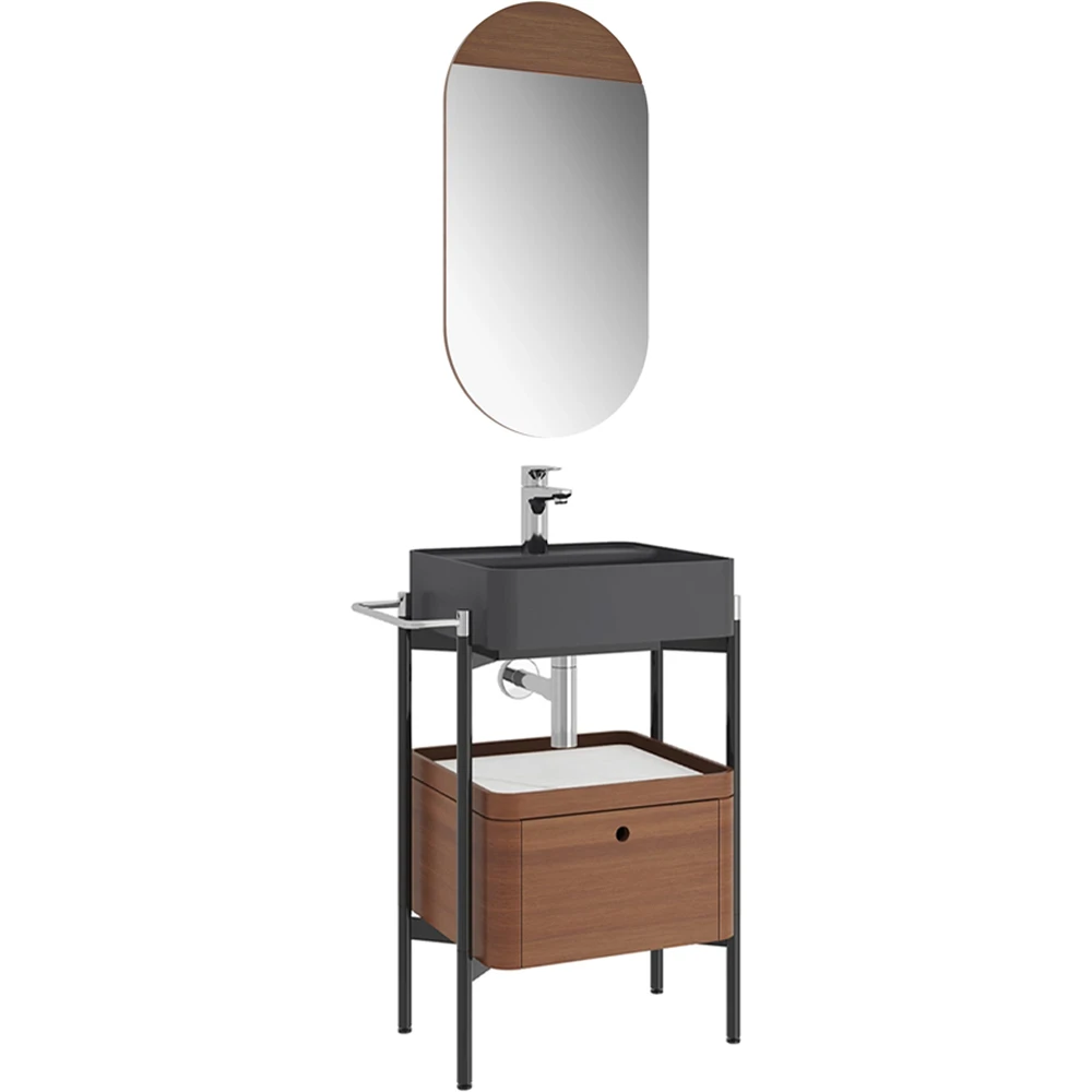 Kale Icon 2.0 50 Cm Kare Antrasit Banyo Dolabı Takımı Hemen Al