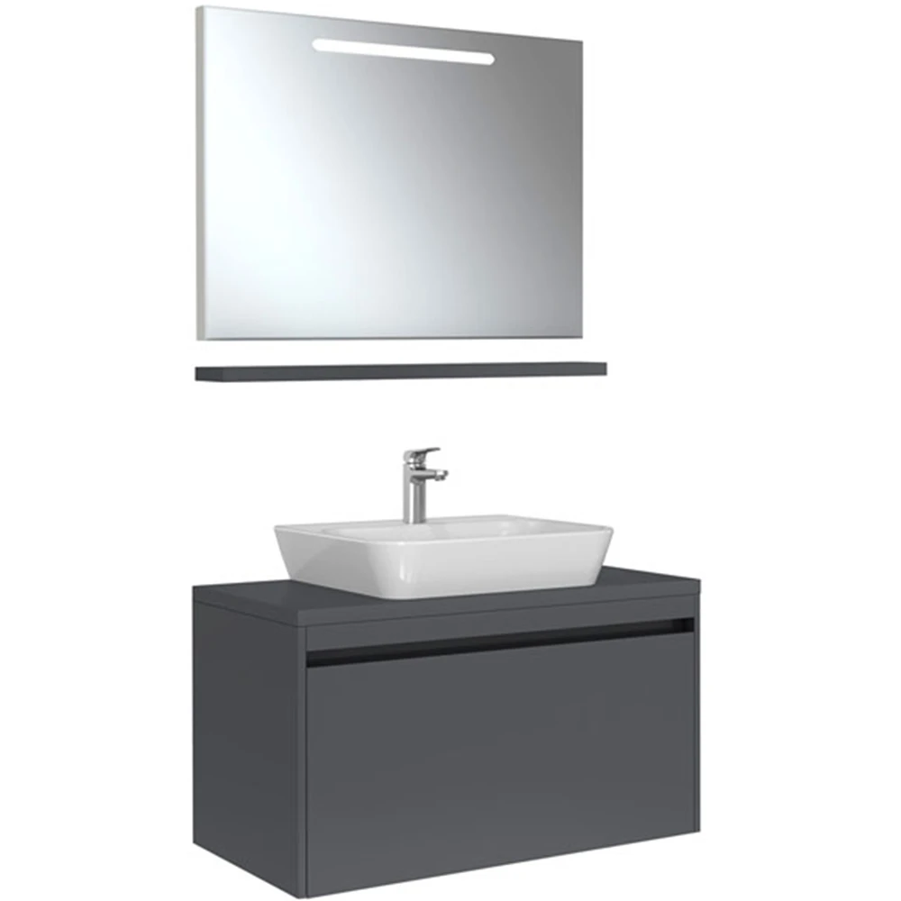 Kale Idea 2.0 100 Cm Parlak Antrasit Tek Çekmeceli Banyo Dolabı Takımı 610100200609 Hemen Al
