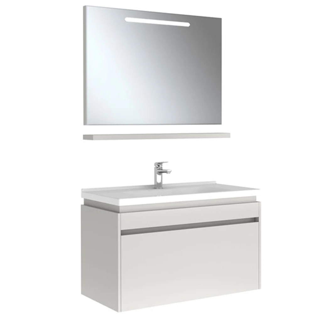 Kale Idea 2.0 100 Cm Parlak Beyaz Tek Çekmeceli Banyo Dolabı Takımı Hemen Al
