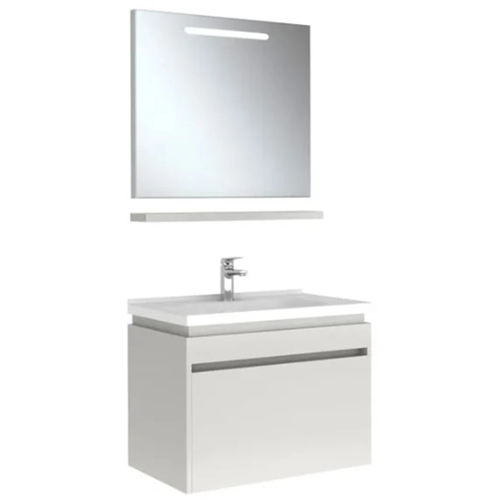 Kale Idea 2.0 80 Cm Parlak Beyaz Tek Çekmeceli Banyo Dolabı Takımı Hemen Al