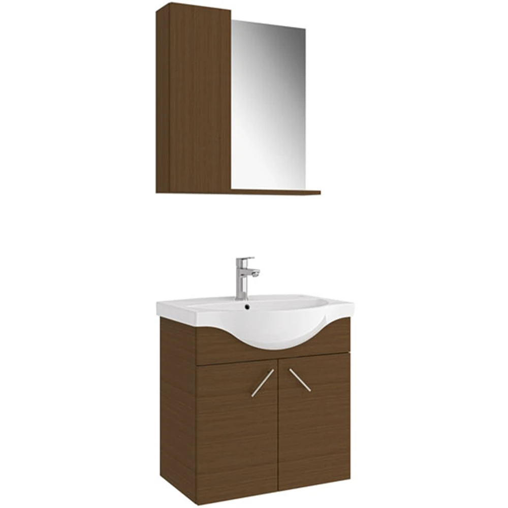 Kale Milena 65 Cm İtalyan Ceviz Banyo Dolabı Takımı Hemen Al