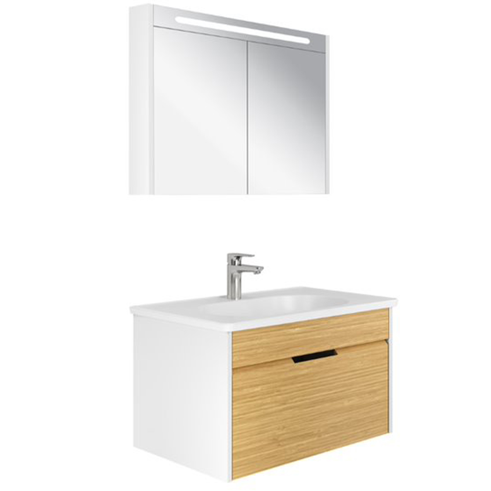 Kale Motion 80 Cm Set Beyaz Meşe Banyo Dolabı Takımı Hemen Al