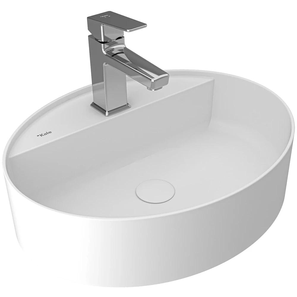 Kale Smartedge 40x50 Cm Mat Beyaz Oval Lavabo Hemen Al