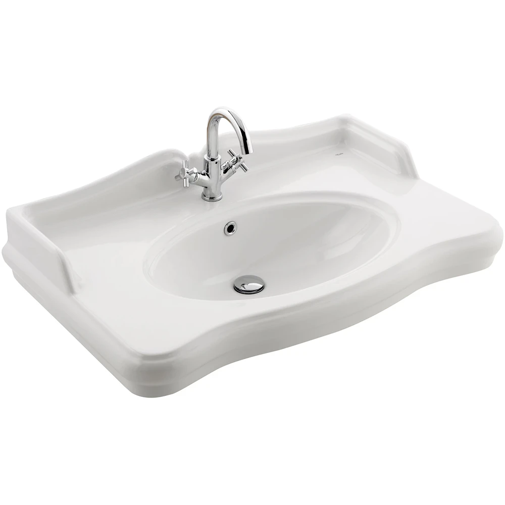 Kale Victorian 90x56 Cm 3 Armatür Delikli Etajerli Lavabo Hemen Al
