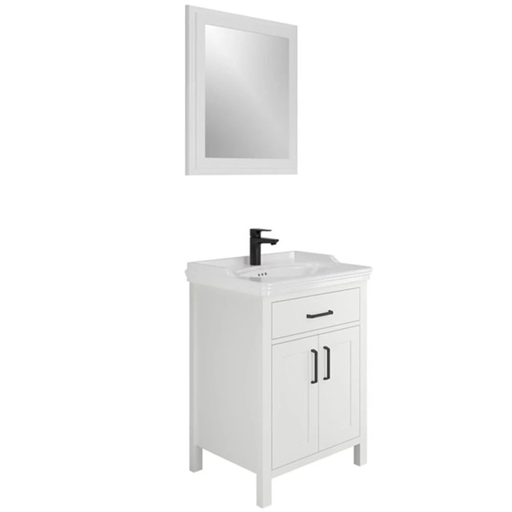 Kale Vintage 65 Cm Beyaz Banyo Dolabı Takımı Hemen Al