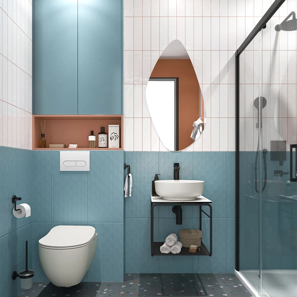 Kale Volo 45 Cm Yuvarlak Mat İnci Lavabolu Metal Banyo Mobilya Seti Hemen Al