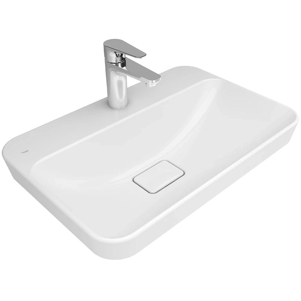 Kale Zero 2.0 60x40 Cm Beyaz Yarı Gömme Dikdörtgen Lavabo Hemen Al