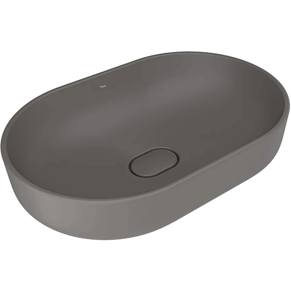 Kale Zero 2.0 60x40 Cm Mat Antrasit-Gri Oval Çanak Lavabo Hemen Al