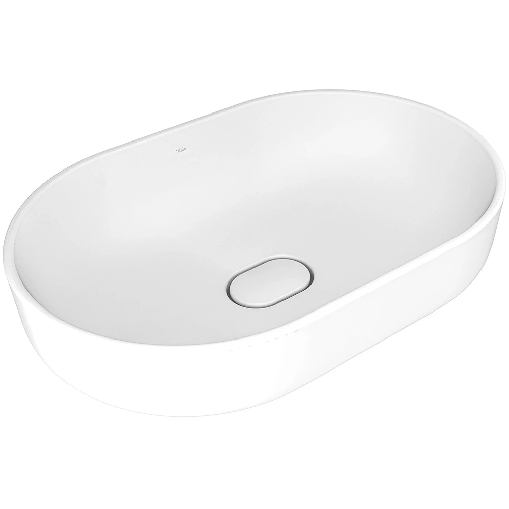 Kale Zero 2.0 60x40 Cm Mat Beyaz Oval Çanak Lavabo Hemen Al