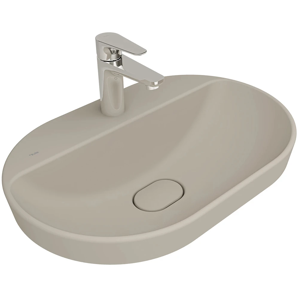 Kale Zero 2.0 60x40 Cm Mat Vizon Yarı Gömme Oval Lavabo Hemen Al