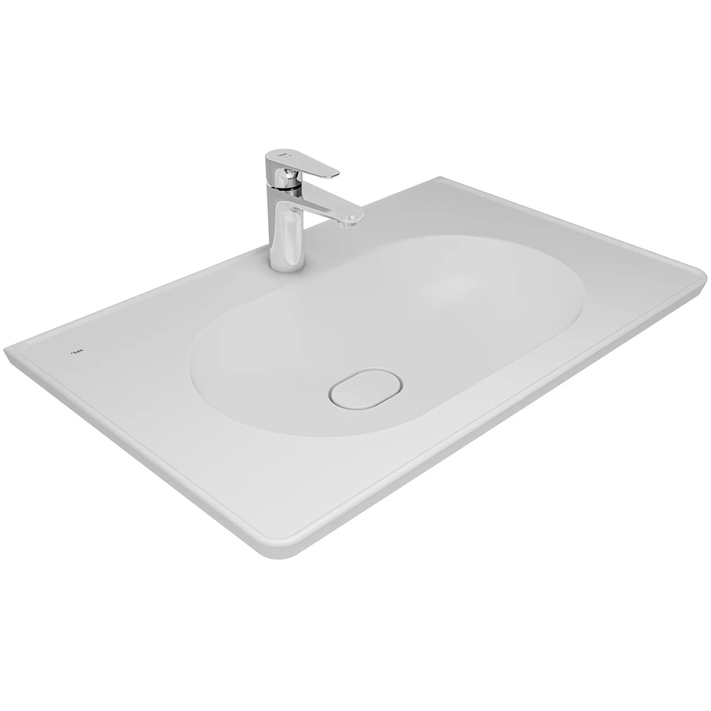 Kale Zero 2.0 80x50 Cm Mat Beyaz Etajerli Lavabo Hemen Al
