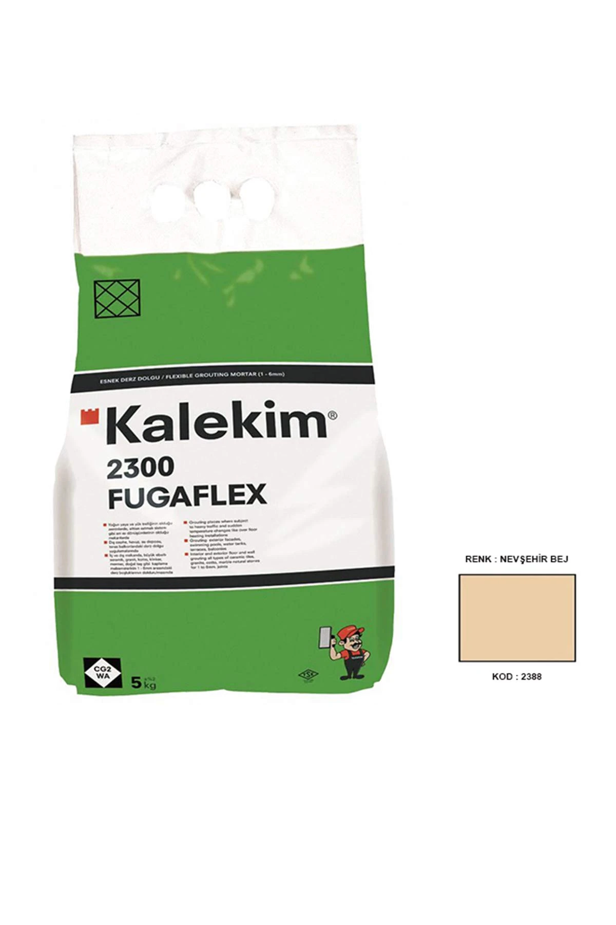 Kalekim 2388 Fugaflex Nevşehir Bej 5 Kg Hemen Al