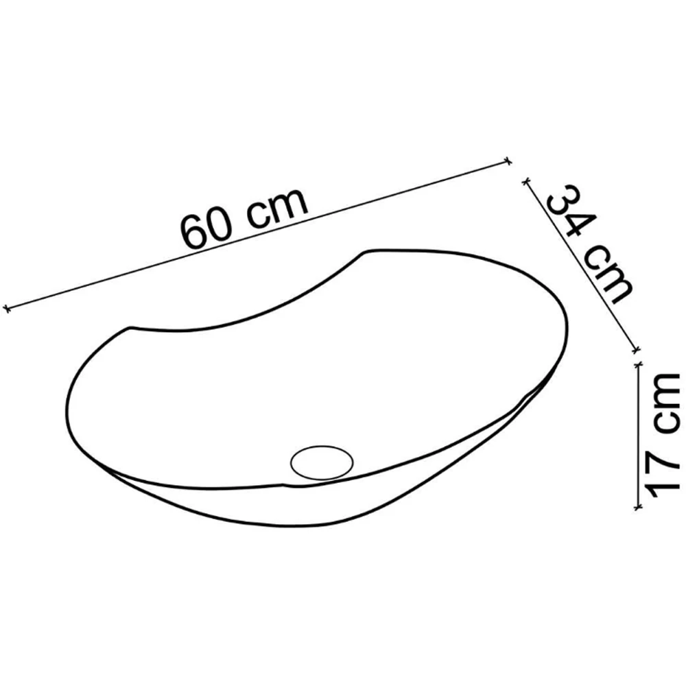 Lena EH-2030AS1 60x34 Cm Parlak Siyah-Altın Çanak Lavabo Hemen Al