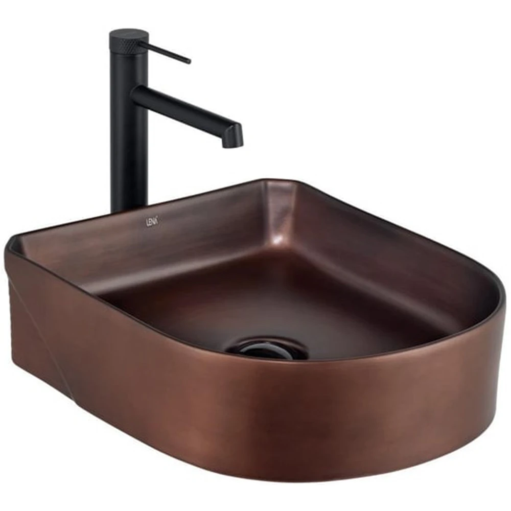 Lena EH-5110C 38x46 Cm Mat Bronz Tezgah Üstü Lavabo Hemen Al