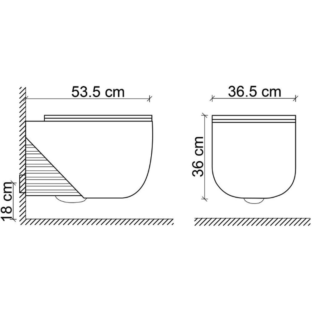 Lena ET-H5110MS Mat Siyah Kanalsız Asma Klozet Takımı Hemen Al