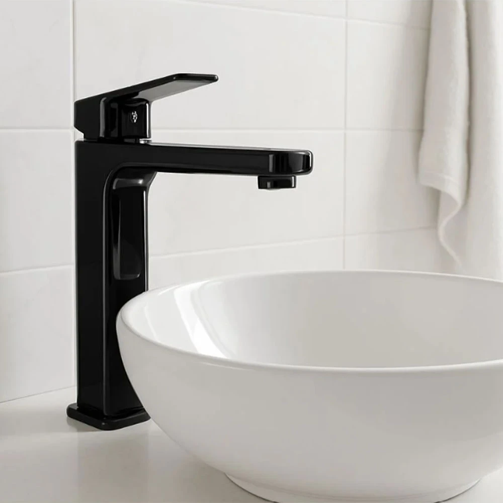 Newarc Drop Siyah Yüksek Lavabo Bataryası - 241001B Hemen Al