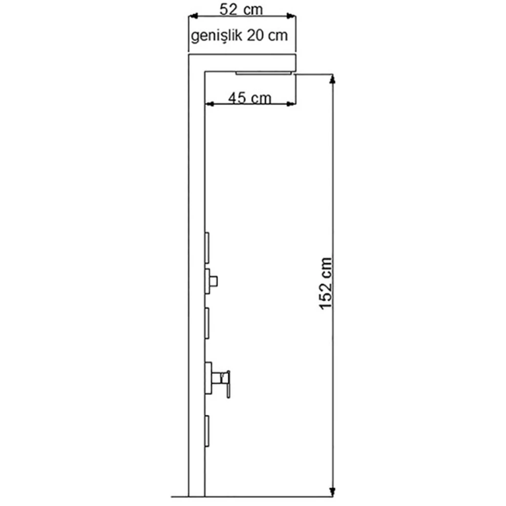Newarc Idea Gri Duş Paneli - 440493 Hemen Al