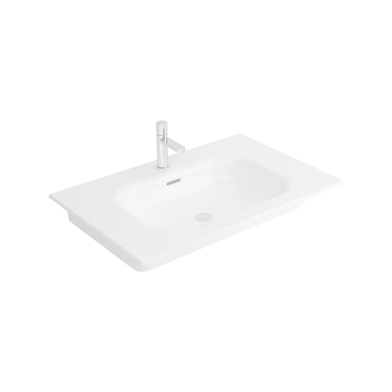 Newarc Natural 80x46x1,4 cm Etajerli Lavabo 504080 Hemen Al
