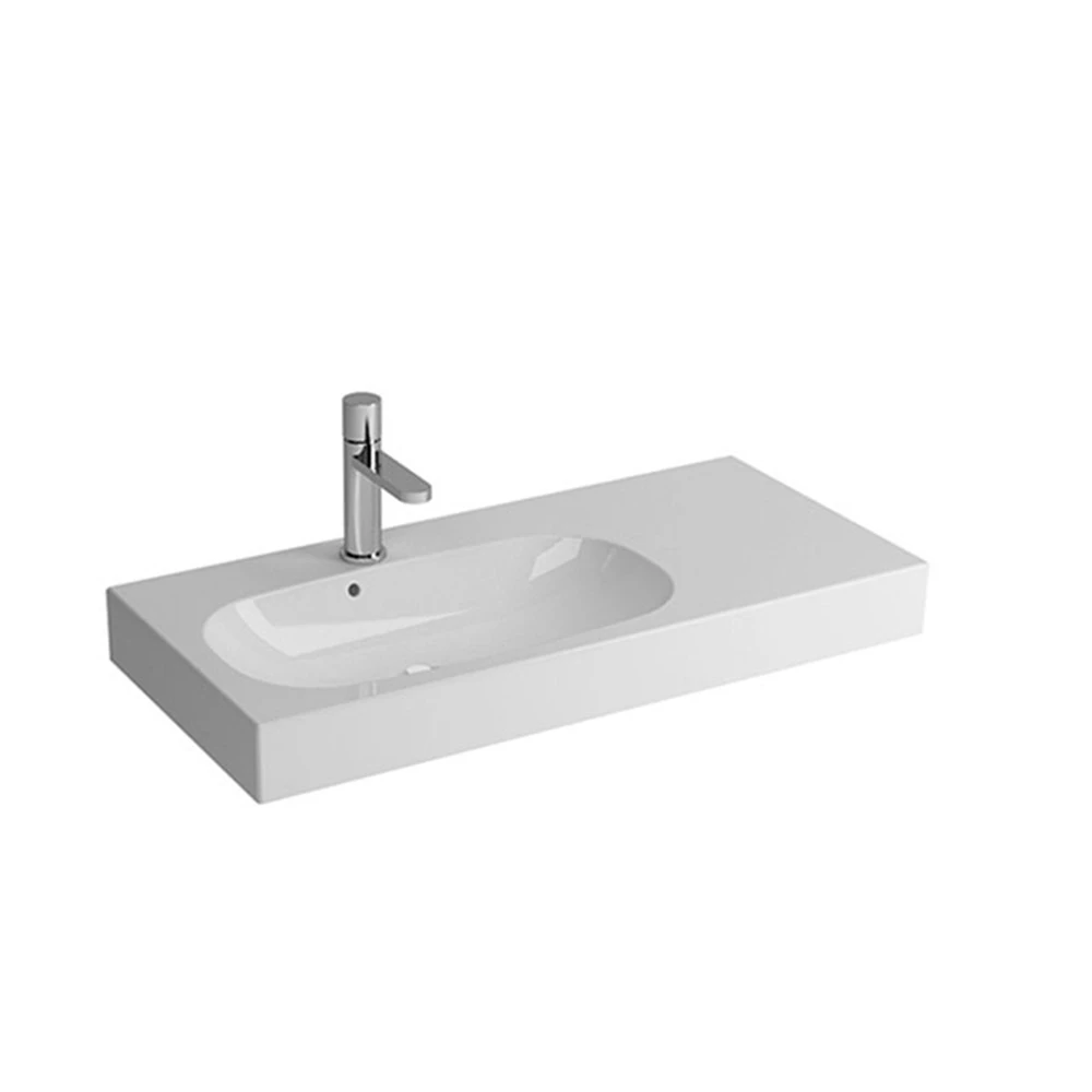 Newarc River 80x38x13 cm Batarya Delikli Etajerli Lavabo Hemen Al