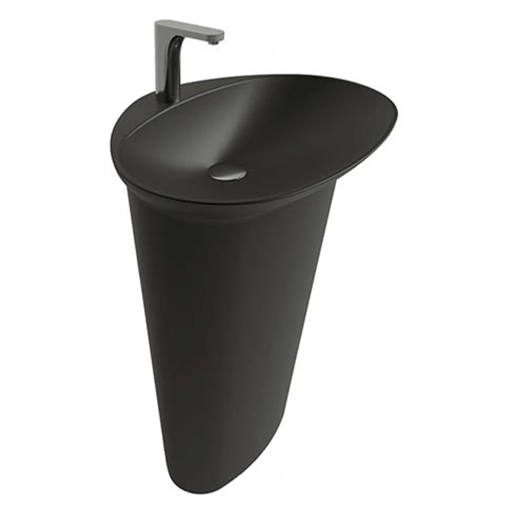 Newarc Stella Mat Siyah Monoblok Lavabo - STE.L.085MB Hemen Al