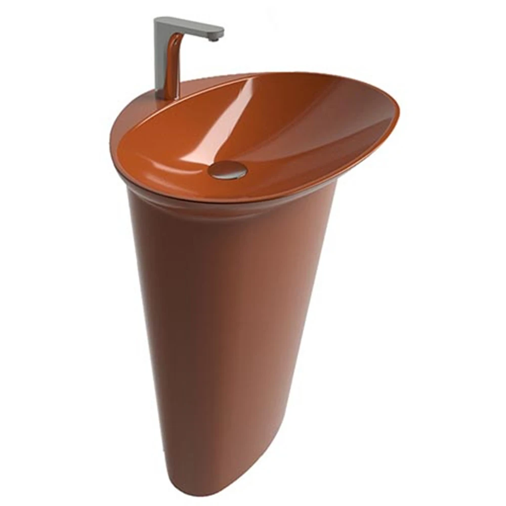 Newarc Stella Parlak Turuncu Monoblok Lavabo - STE.L.085O Hemen Al