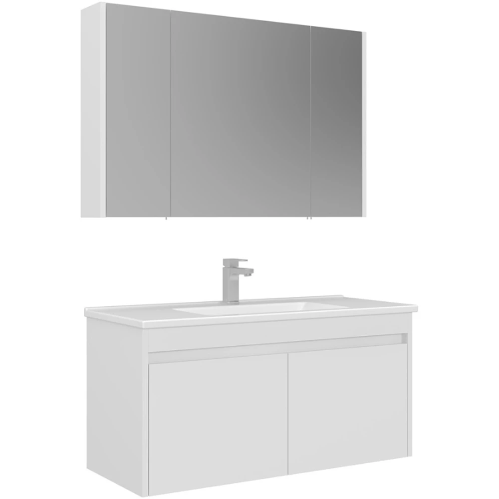 Orka Arno 100 Cm Parlak Beyaz Banyo Dolabı Takımı - 5008765 Hemen Al