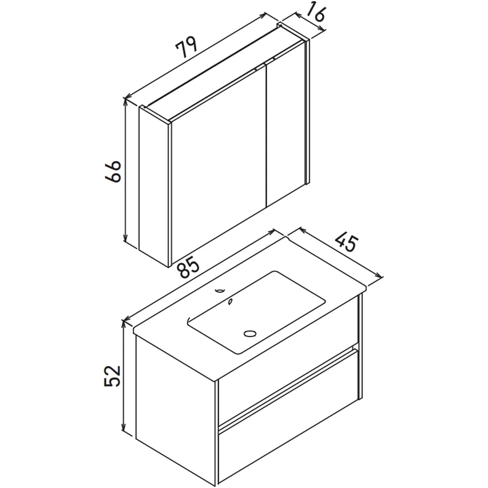 Orka Arno 85 Cm Parlak Beyaz Banyo Dolabı Takımı - 5008786 Hemen Al