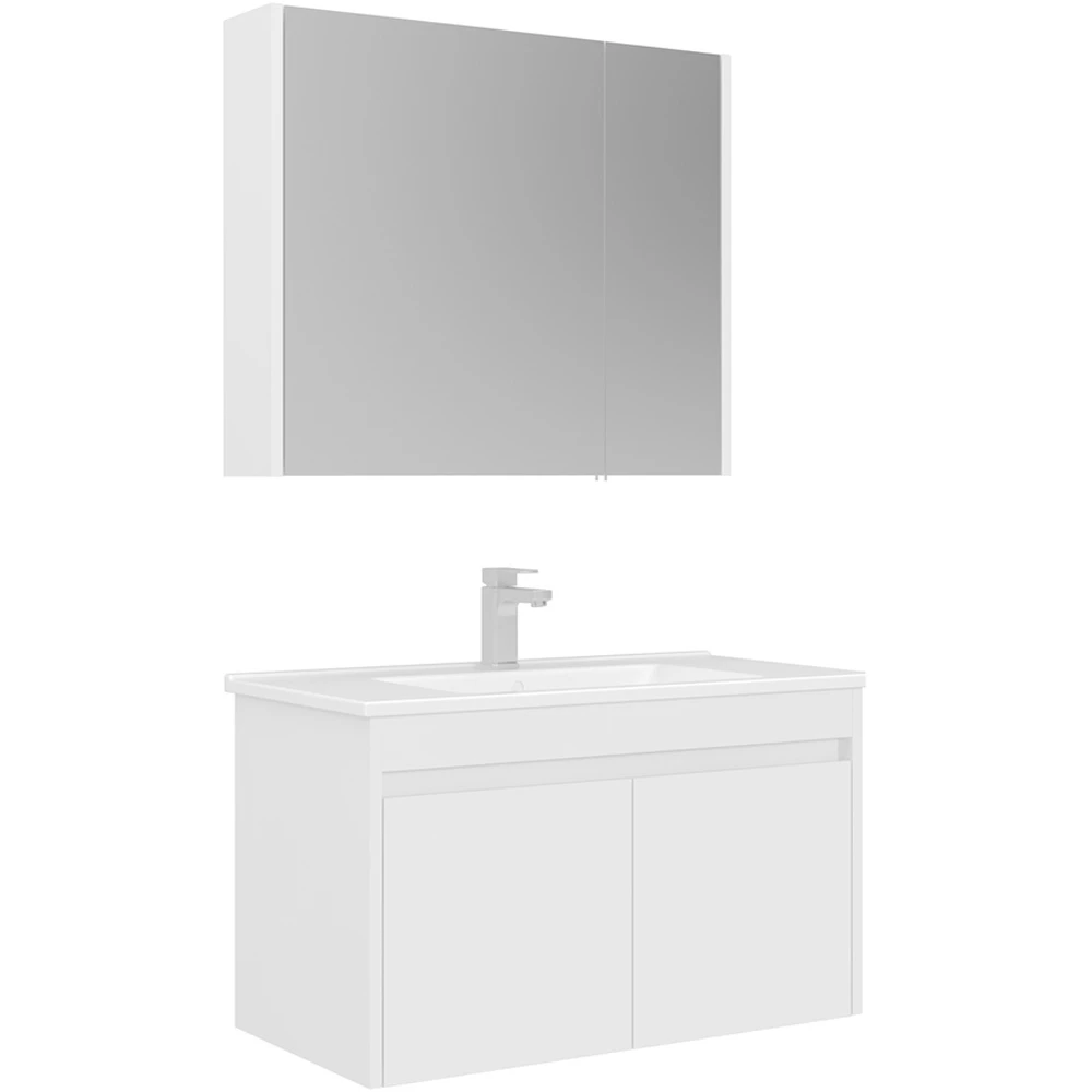Orka Arno 85 Cm Parlak Beyaz Banyo Dolabı Takımı - 5008789 Hemen Al
